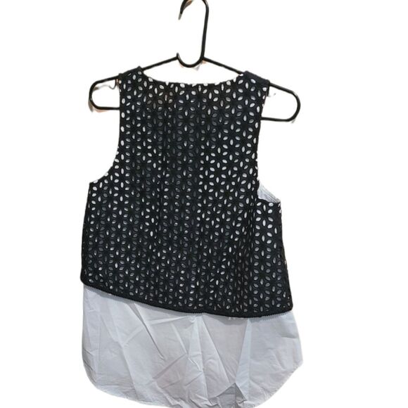 Derek Lam 10 Crosby Eyelet Overlay Tank - Picture 5 of 12